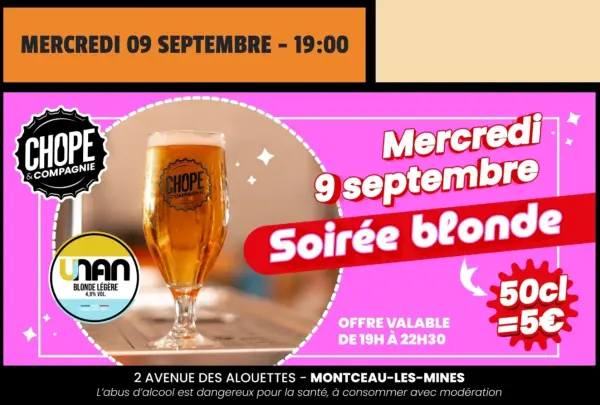 Apéro rencontre bar le Chope Montceau les mines  71