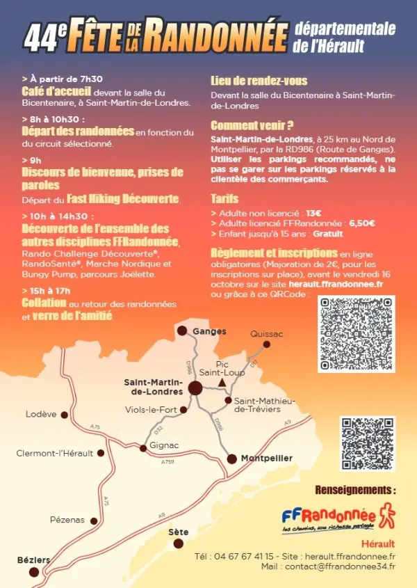 Fête départementale de la randonnée- Saint Martin de Londres