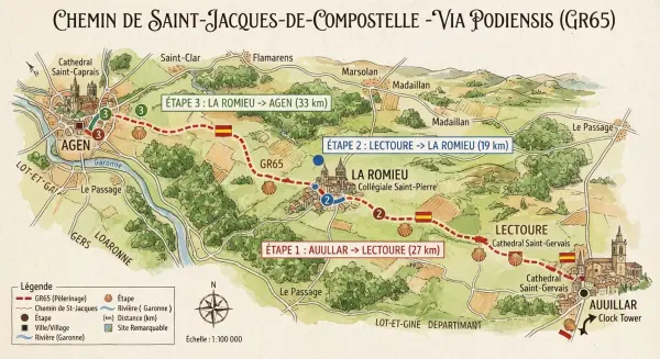 Proposition rando sur 3 jours en gite pelerin