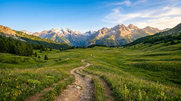 Rando célibataires — Panorama sur la prairie de Téné