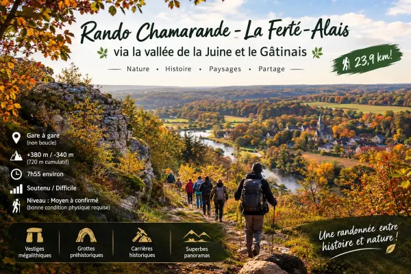 Rando Chamarande 24km avec 720m dénivelé cumulé