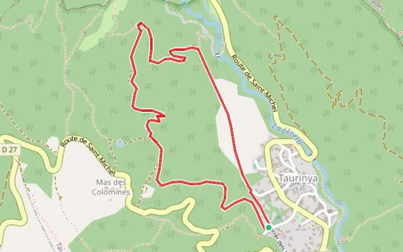 Tracé du parcours Tour de Corts à Taurinya
