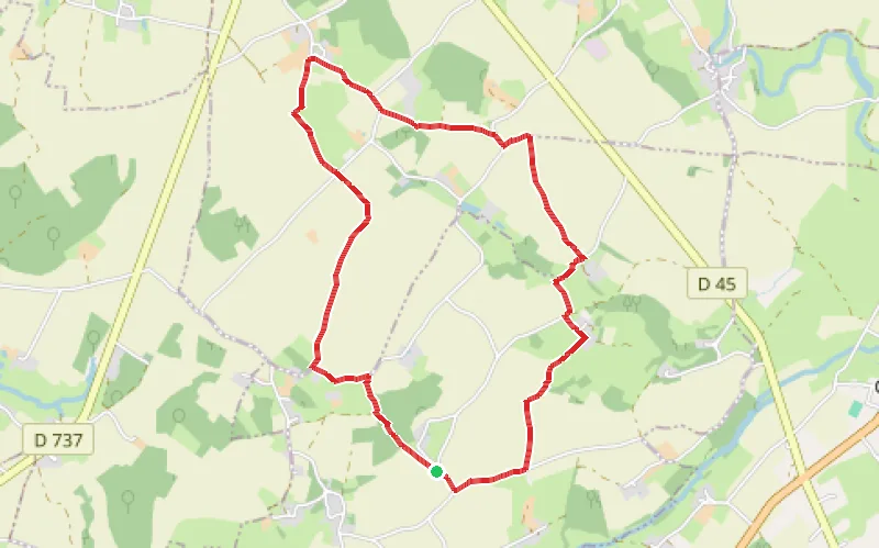Tracé du parcours Du Bois du Pinier au Plan de Papeau