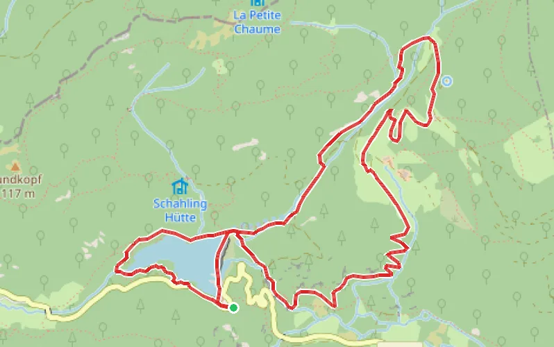 Tracé du parcours Du Lac d'Alfeld aux Gorges de la Seebach