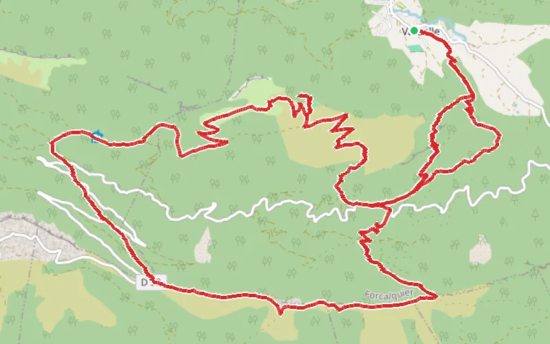 Tracé du parcours Montagne de Sumiou et Crête de Lure