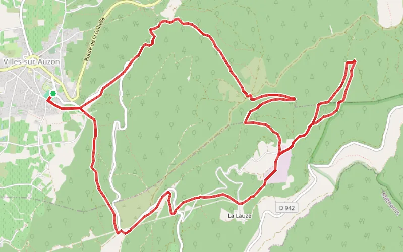 Tracé du parcours Villes sur Auzon