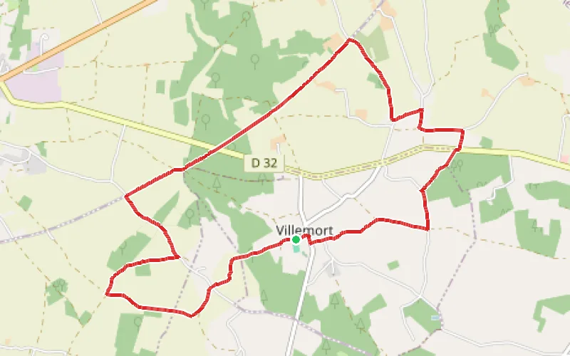 Tracé du parcours Le tour de Villemort