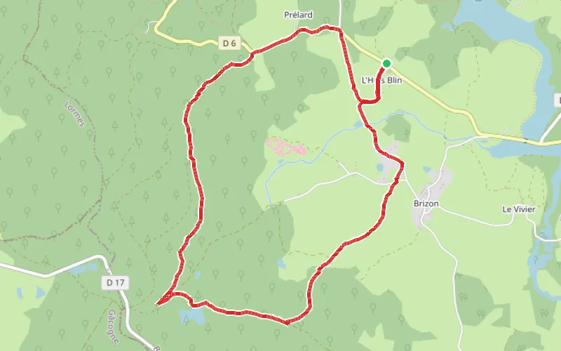 Tracé du parcours Tour du Ruisseau de la Chaume