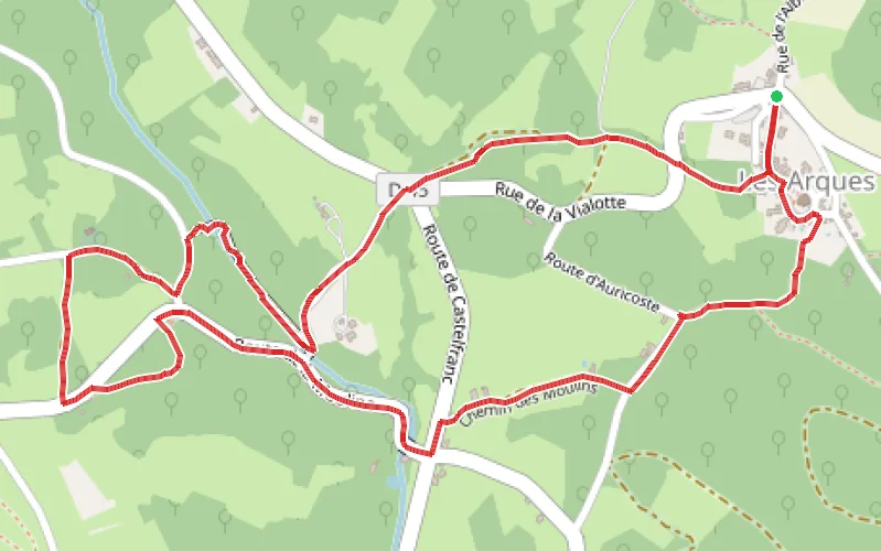 Tracé du parcours Circuit ENS du Marais des Arques