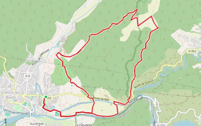 Tracé du parcours Tour de Gréoux-les-Bains