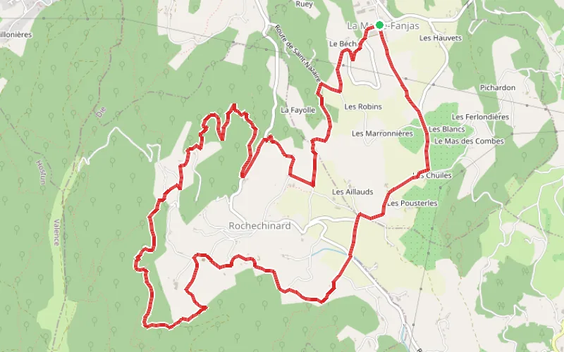 Tracé du parcours Château de Rochechinard