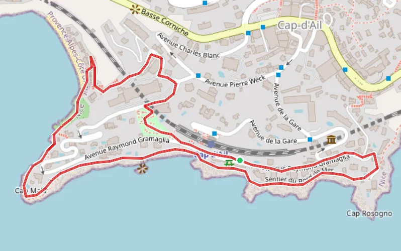 Tracé du parcours Tour de la Mala