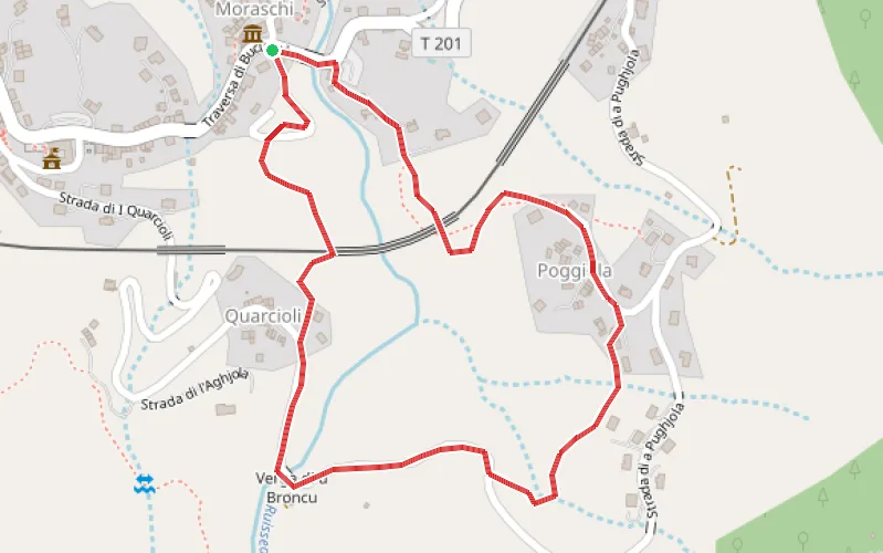 Tracé du parcours Boucle de Pughjola