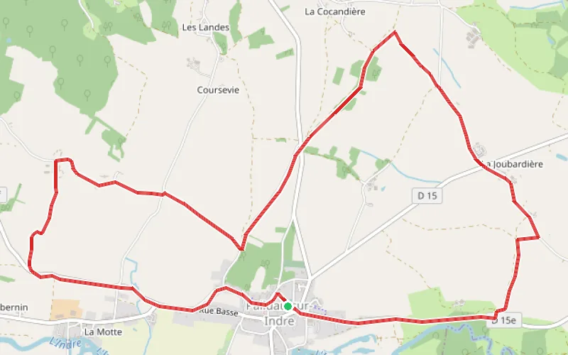 Tracé du parcours Autour de Palluau-sur-Indre