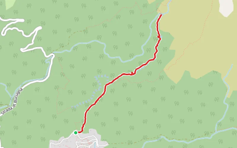 Tracé du parcours Cascade d'Ortala depuis Bastelica