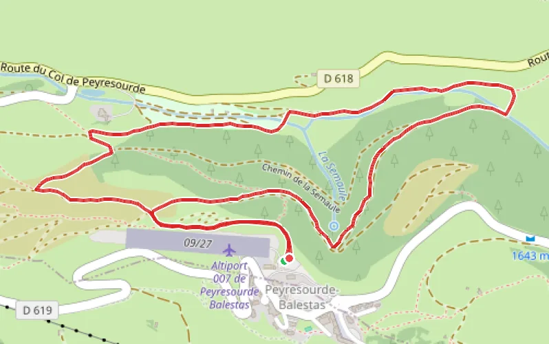 Tracé du parcours La sapinière de Balestas