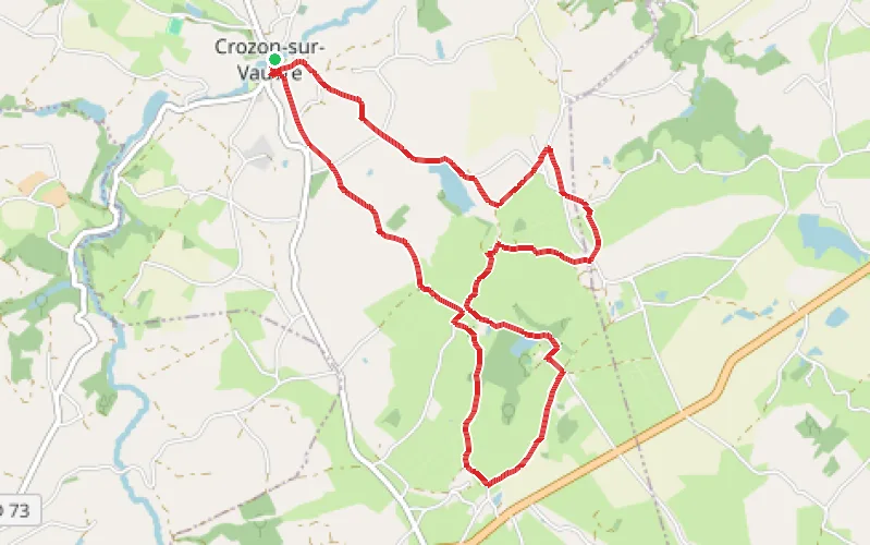 Tracé du parcours Circuit Sortilèges et Légendes de Crozon-sur-Vauvre