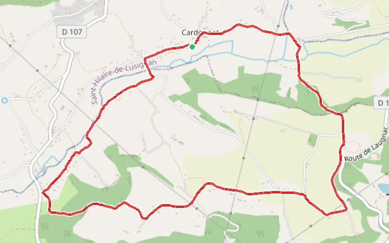 Tracé du parcours Boucle de Cardonnet à Saint-Hilaire-de-Lusignan