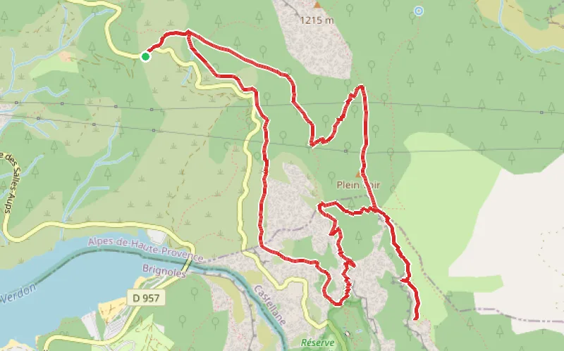 Tracé du parcours Belvédère de Plein Voir