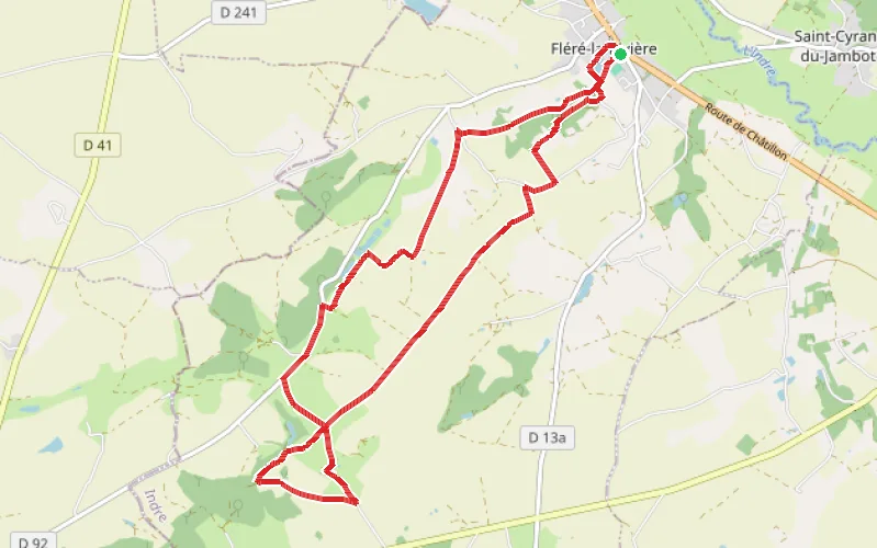 Tracé du parcours Les Allures Fléréennes : le Grand Galop