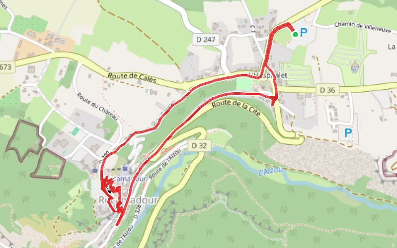 Tracé du parcours Rocamadour, la cité sacrée du Lot qui cache bien des merveilles