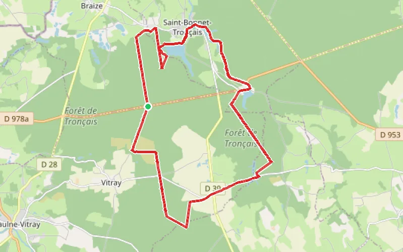 Tracé du parcours En souvenir de Nicolas Rambourg
