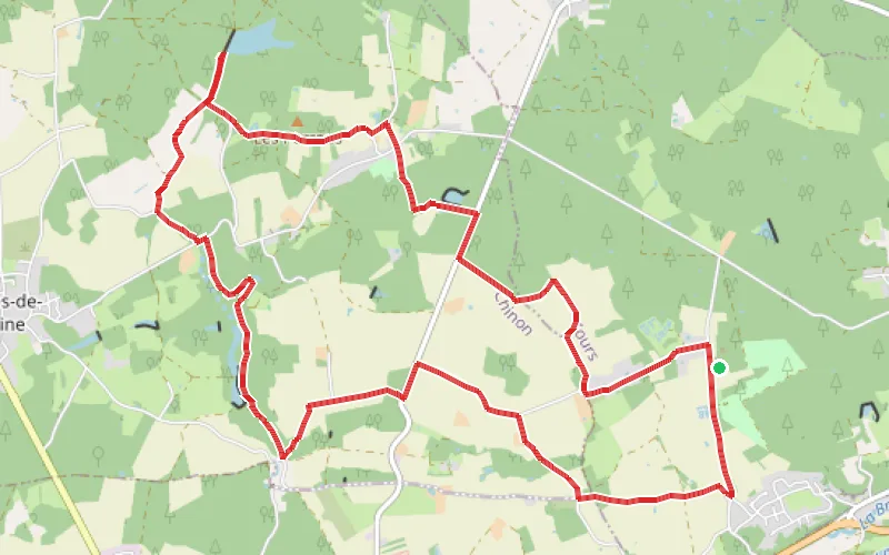 Tracé du parcours Circuit de l'Étang de l'Île