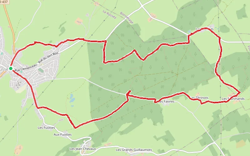 Tracé du parcours Le Grand Bois