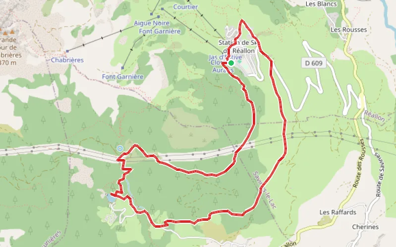 Tracé du parcours Le circuit du Lac de Saint-Apollinaire
