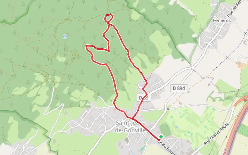 Tracé du parcours Les Pierres à Cupules