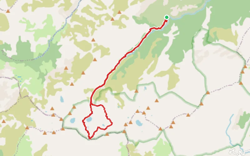 Tracé du parcours Le Cirque des Cascades en Restonica
