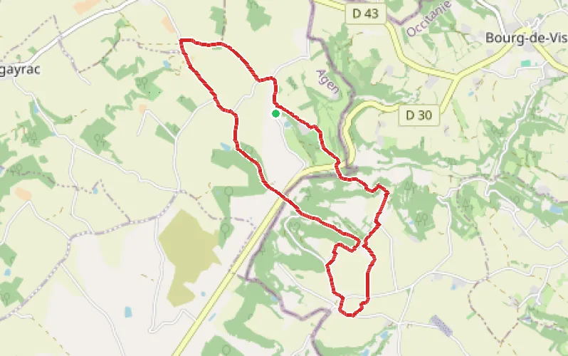 Tracé du parcours Boucle de Campagnac