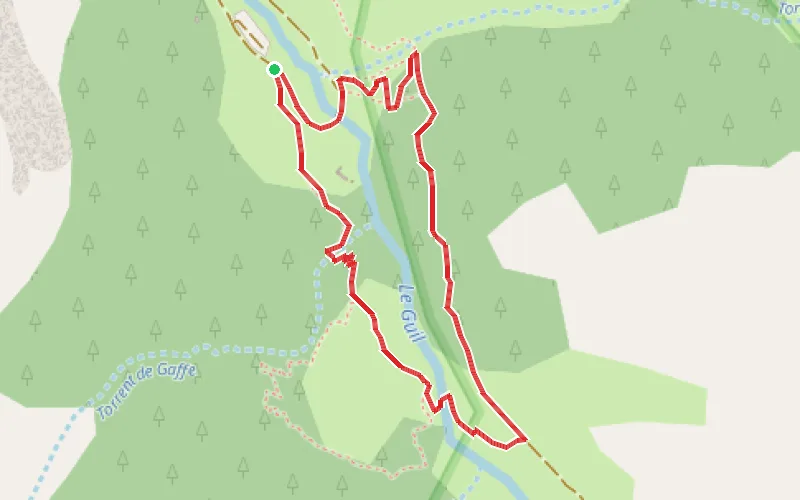 Tracé du parcours Le Petit Belvédère du Mont Viso au départ de la Roche Écroulée