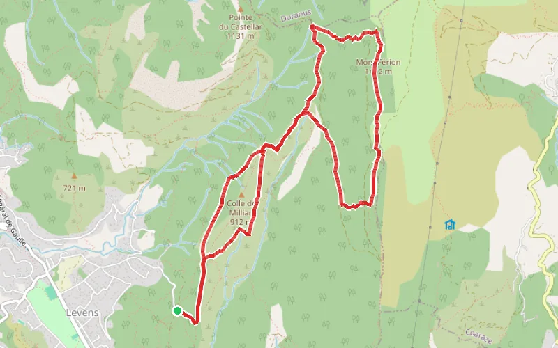 Tracé du parcours Mont Férion