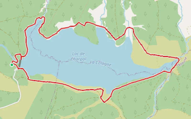 Tracé du parcours Tour du Lac de Charpal