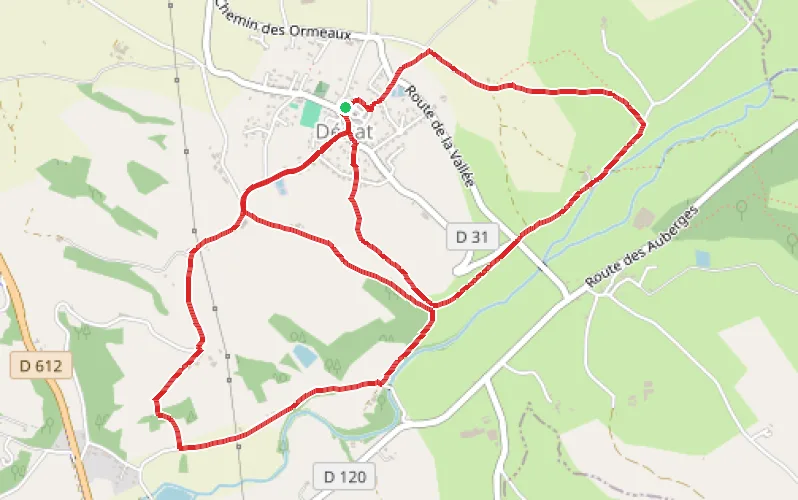 Tracé du parcours Les Boucles de l'Assou