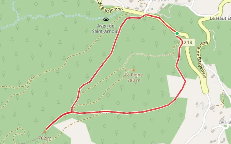 Tracé du parcours La vigie de la Pigne