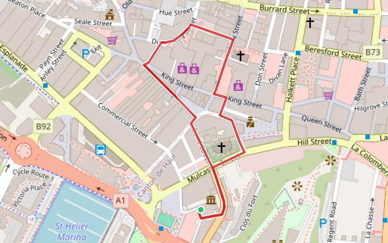 Tracé du parcours La ville de Yard