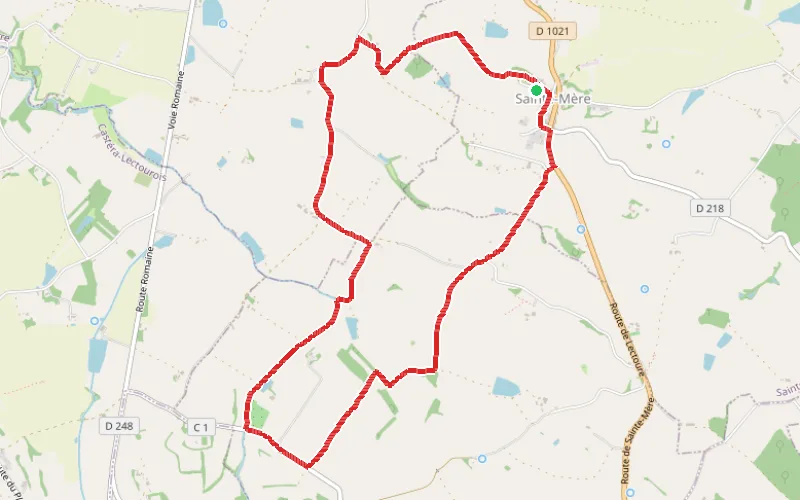 Tracé du parcours Boucle à Sainte-Mère en Gascogne