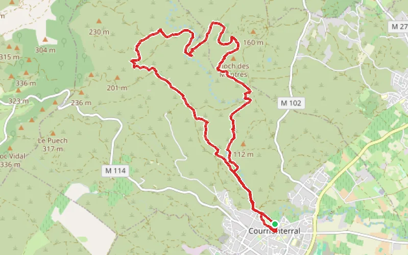 Tracé du parcours Le Coulazou