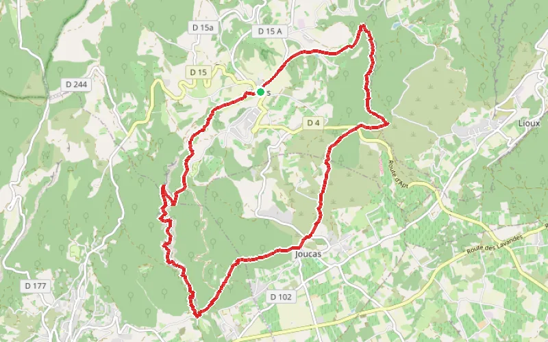 Tracé du parcours Les Gorges de la Véroncle et la Combe de Vaumale