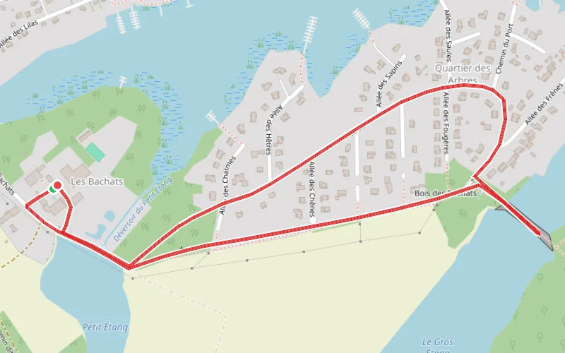 Tracé du parcours Le quartier des Bachats