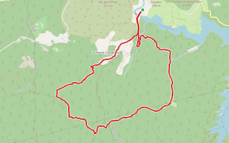 Tracé du parcours Tour de Fondurane