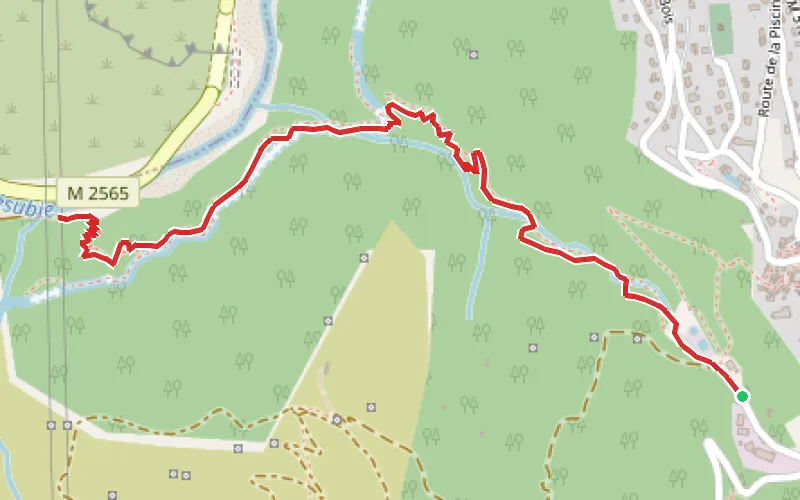 Tracé du parcours Le vallon de la Cumba de Levens