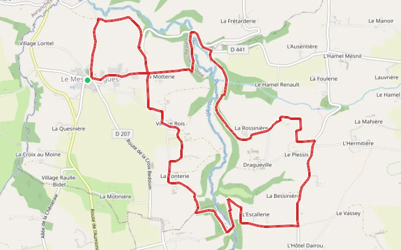 Tracé du parcours Autour de l'Airou