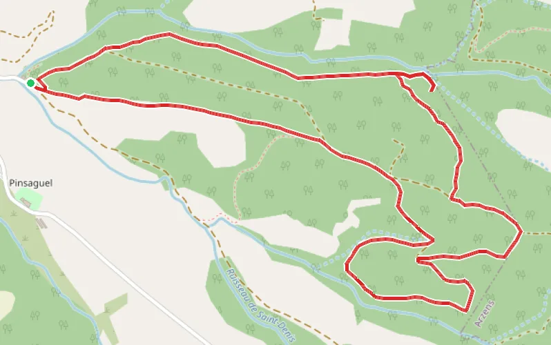 Tracé du parcours Sentier des bûcherons à Montréal