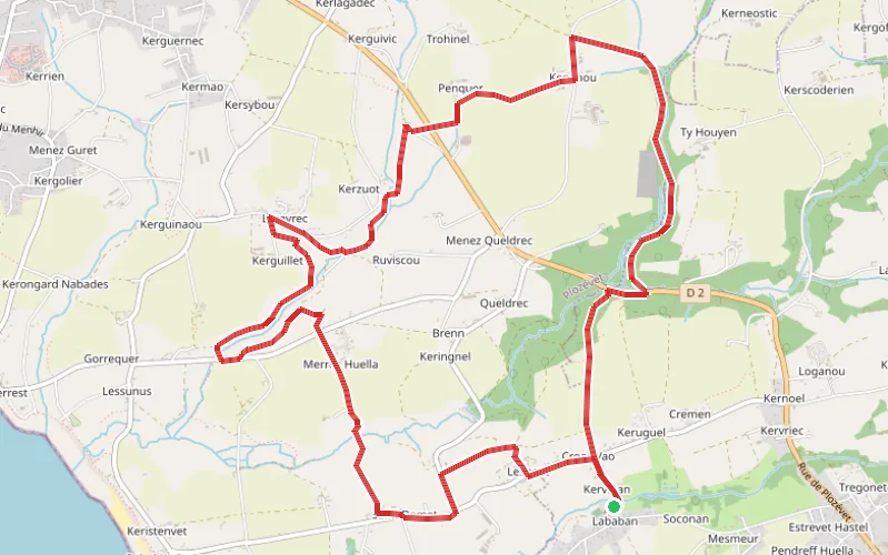 Tracé du parcours Circuit de Saint-Demet au départ de Lababan