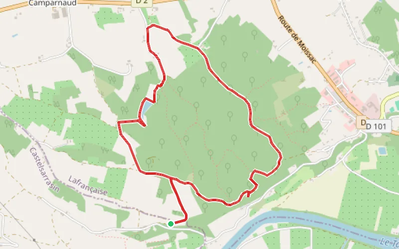 Tracé du parcours Circuit du Bois des Mothes