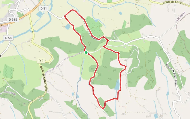 Tracé du parcours Les deux versants autour du Chartron