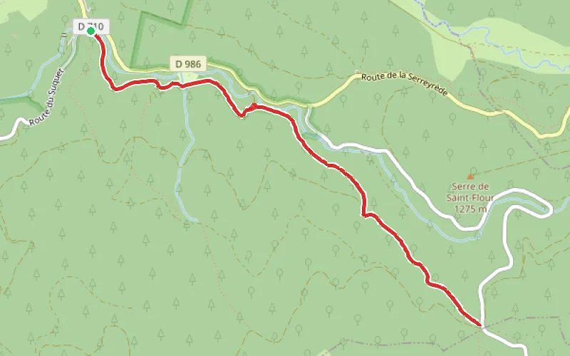 Tracé du parcours Col de Faubel